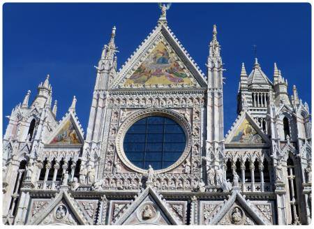 Parte Alta facciata Duomo di Siena