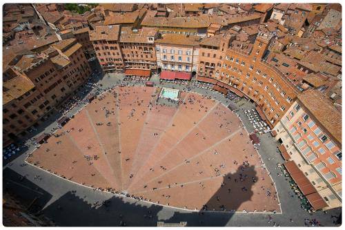 Piazza del Campo vista dall'alto