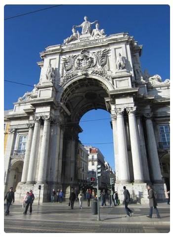Praça do Comércio a Lisbona