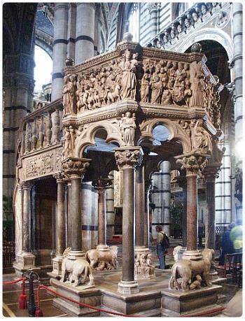 Pulpito di Nicola Pisano - Duomo di Siena
