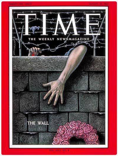 Time, numero del  31 agosto del 1962. Primo anniversario della costruzione del Muro di Berlino