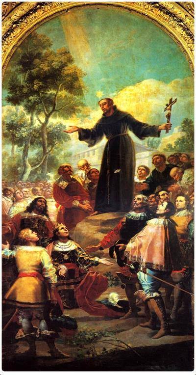 San Bernardino che predica davanti ad Alfonso V di Aragona - Francisco Goya