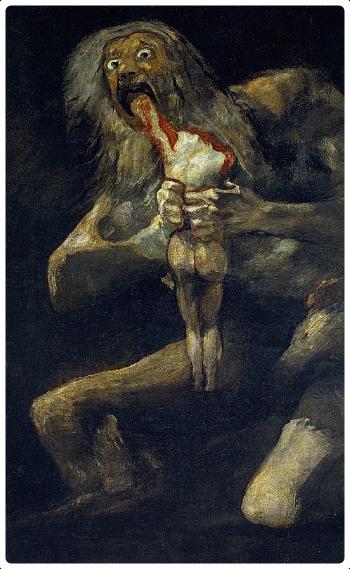 Saturno che divora suo figlio - Pinturas Negras - Francisco Goya