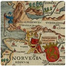 Antica mappa di Bergen