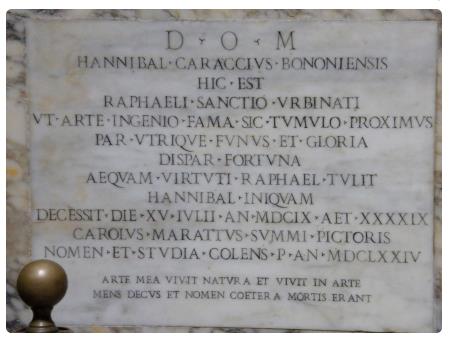 Tomba Annibale Carracci al Pantheon