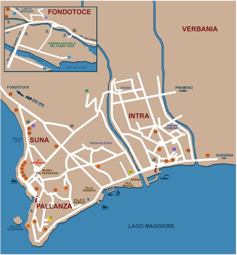 Karte von Verbania - Stadtplan Verbania